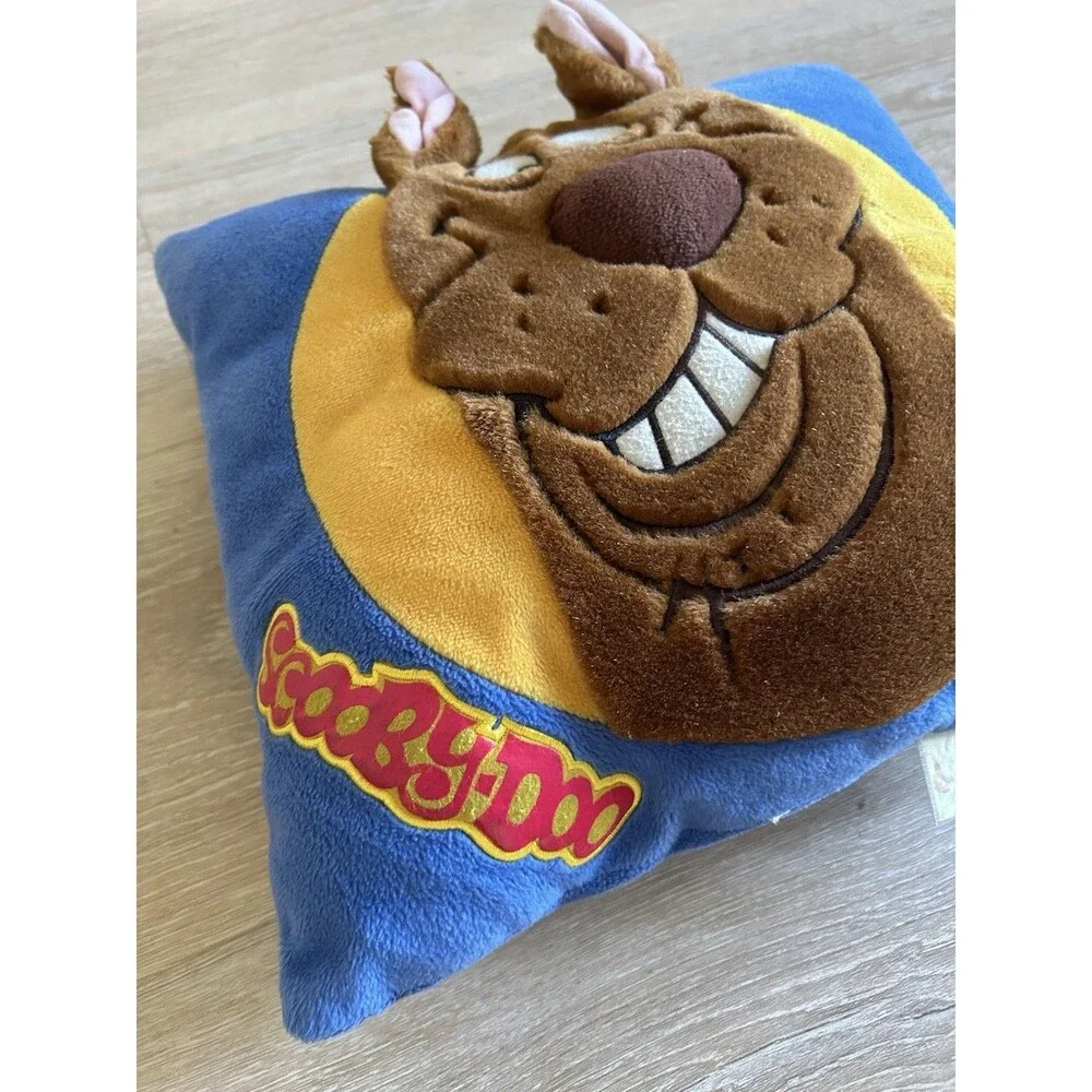 Vintage Y2K Scooby Doo Plush Throw Pillow 3D Face Cartoon Network 14